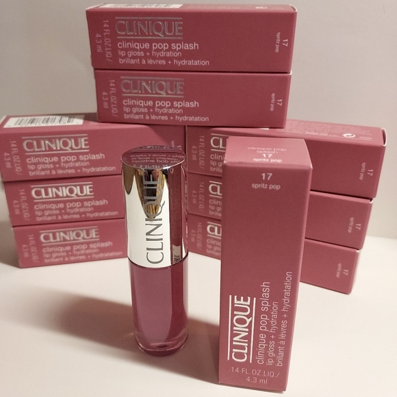 CLINIQUE Pop Splash Lip Gloss + Hydration *SPRITZ POP* - Picture 2 of 6